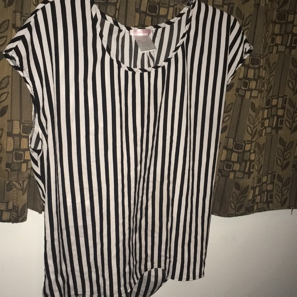 Black and white stripes. Cute style at the back